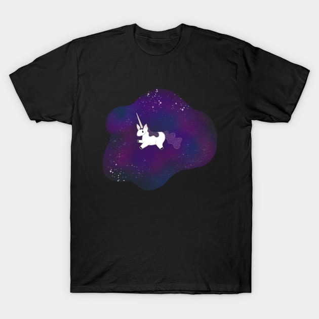 Galaxy Unicorn T-Shirt by rachelleybell